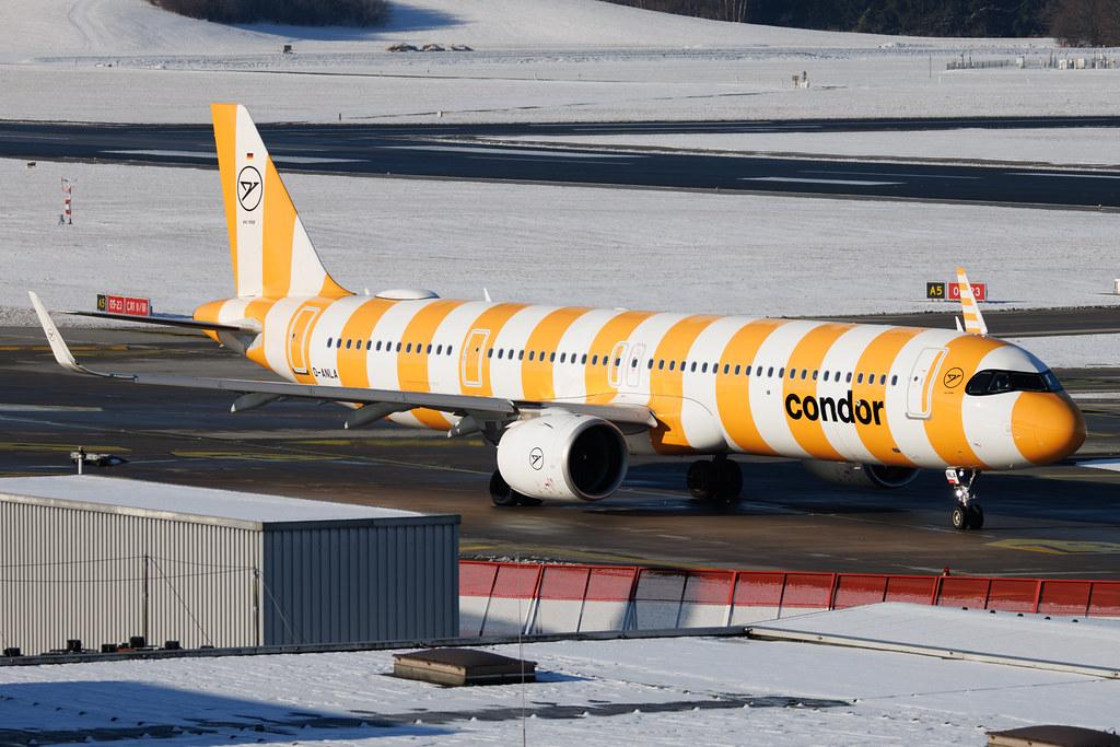 Hamburg Airport: Condor (DE / CFG) | Livery: Yellow Sunshine Livery | Airbus A321-271NX A21N | D-ANLA | MSN 12006