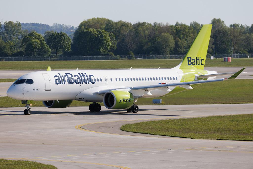 Munich Airport: Air Baltic (BT / BTI) | Airbus A220-300 BCS3 | YL-ABC | MSN 55127