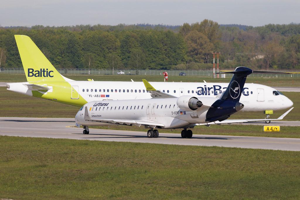 Munich Airport: Lufthansa (LH / DLH) | Operator: Lufthansa CityLine | Mitsubishi CRJ-900LR CRJ9 | D-ACND | MSN 15238
