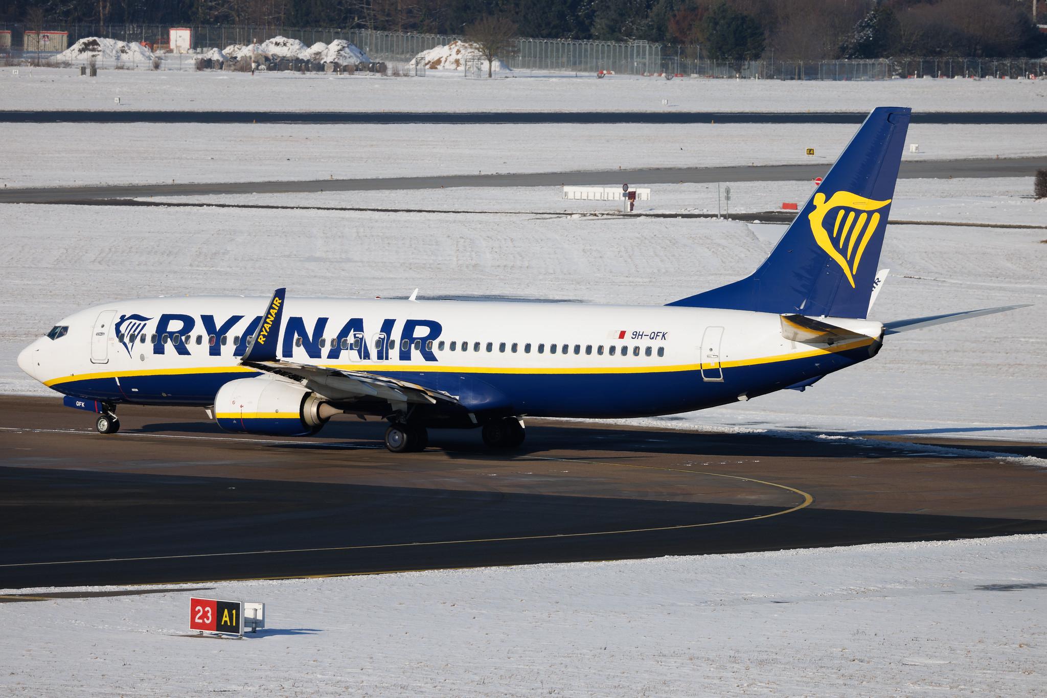 Hamburg Airport: Ryanair (FR / RYR) | Operator: Malta Air | Boeing 737-8AS B738 | 9H-QFK | MSN 44779