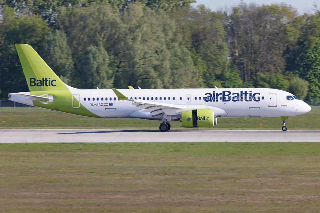 Munich Airport: Air Baltic (BT / BTI) | Airbus A220-300 BCS3 | YL-AAZ | MSN 55114