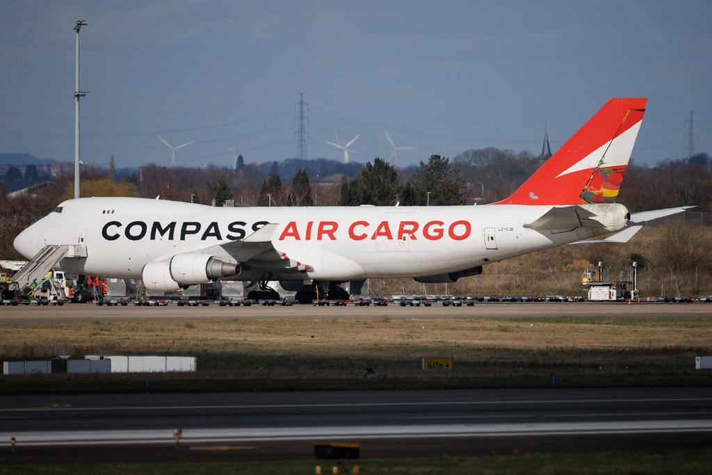 Liege Airport: Compass Air Cargo (HQ / ADZ) | Boeing 747-428F(ER) B744 | LZ-CJB | MSN 32866