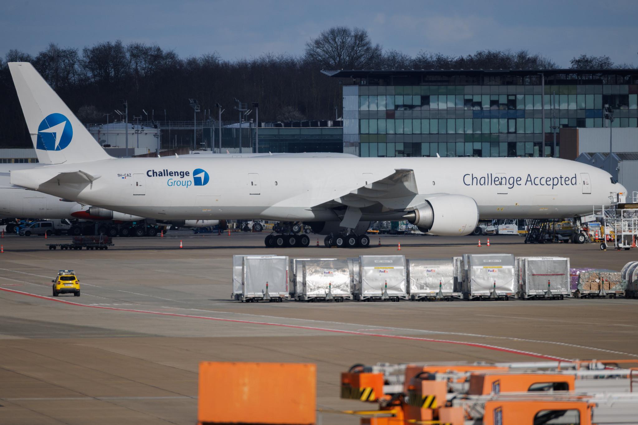 Liege Airport: Challenge Airlines (X7 / CHG) | Operator: Challenge Air Cargo | Boeing 777-36N(ER)(SF) B77W | 9H-CAZ | MSN 32795