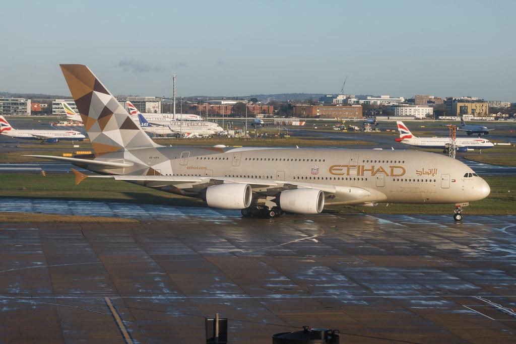 London Heathrow: Etihad (EY / ETD) | Operator: Etihad Airways | Airbus A380-861 A388 | A6-APH | MSN 199