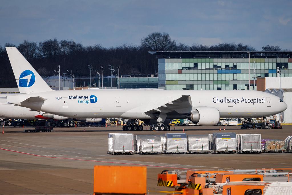 Liege Airport: Challenge Airlines (X7 / CHG) | Operator: Challenge Air Cargo | Boeing 777-36N(ER)(SF) B77W | 9H-CAZ | MSN 32795