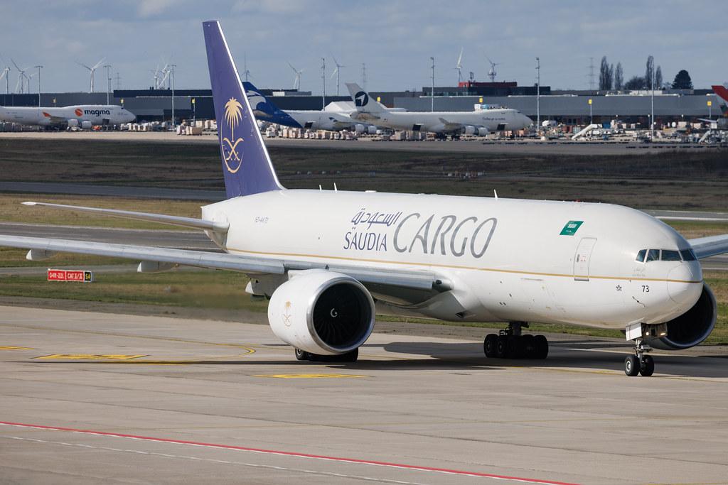 Liege Airport: Saudia Cargo (SV / SVA) | Operator: Saudia | Boeing 777-FFG B77L | HZ-AK73 | MSN 60339