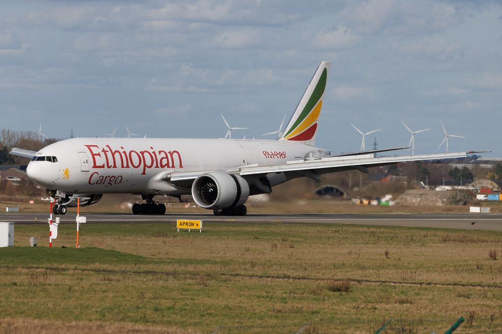 Liege Airport: Ethiopian Cargo (ET / ETH) | Operator: Ethiopian Airlines | Boeing 777-F B77L | ET-AWE | MSN 65477