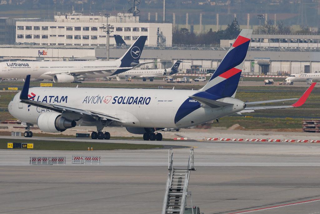 Frankfurt Airport: LATAM Cargo (UC / LCO) | Operator: LATAM Cargo Colombia |  Boeing 767-316F(ER) B763 | N420LA | MSN 34627