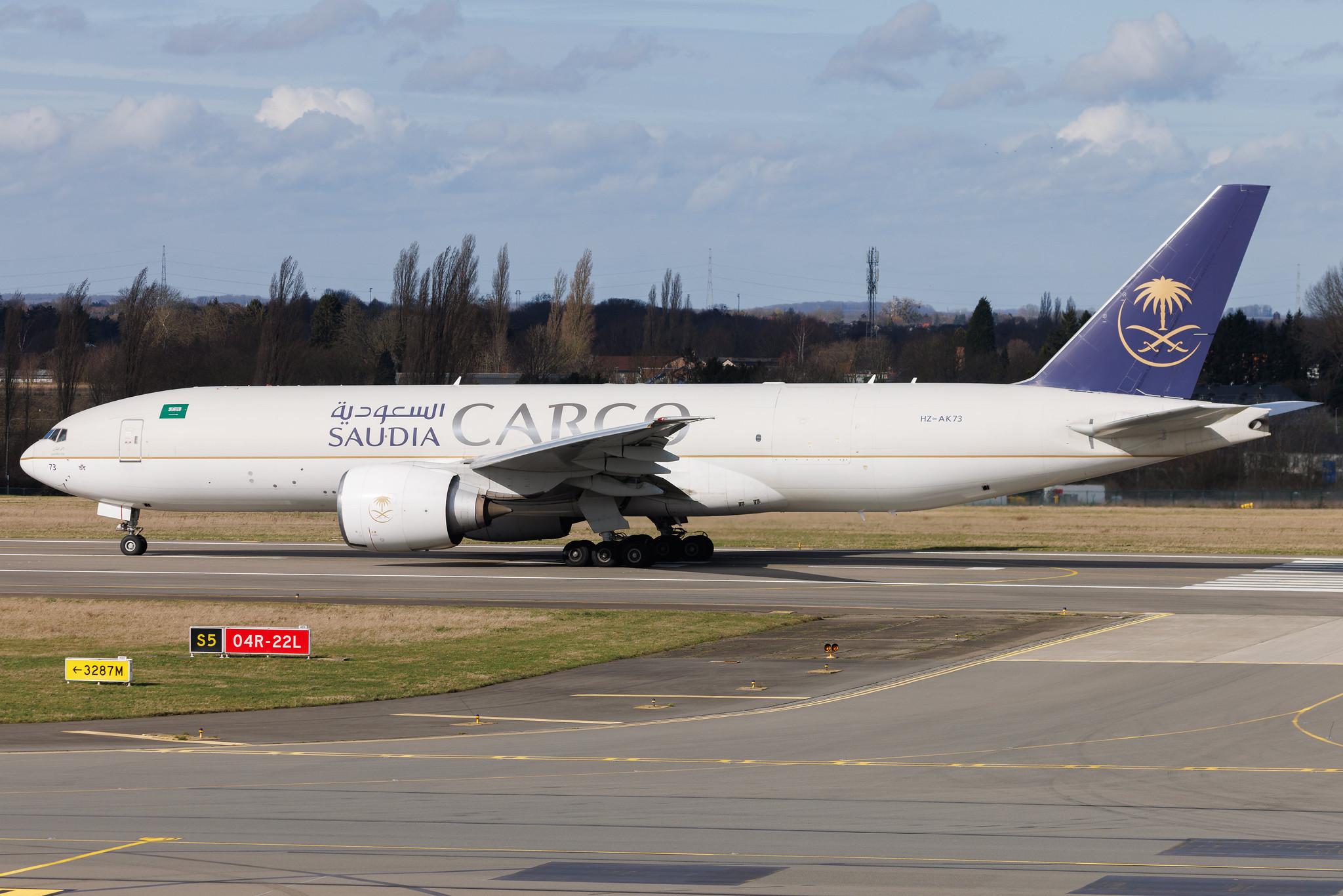 Liege Airport: Saudia Cargo (SV / SVA) | Operator: Saudia | Boeing 777-FFG B77L | HZ-AK73 | MSN 60339