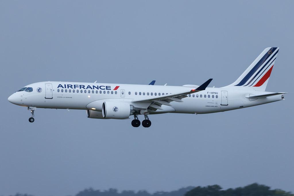 Hamburg Airport: Air France (AF / AFR) | Airbus A220-300 BCS3 | F-HPNU | MSN 55375