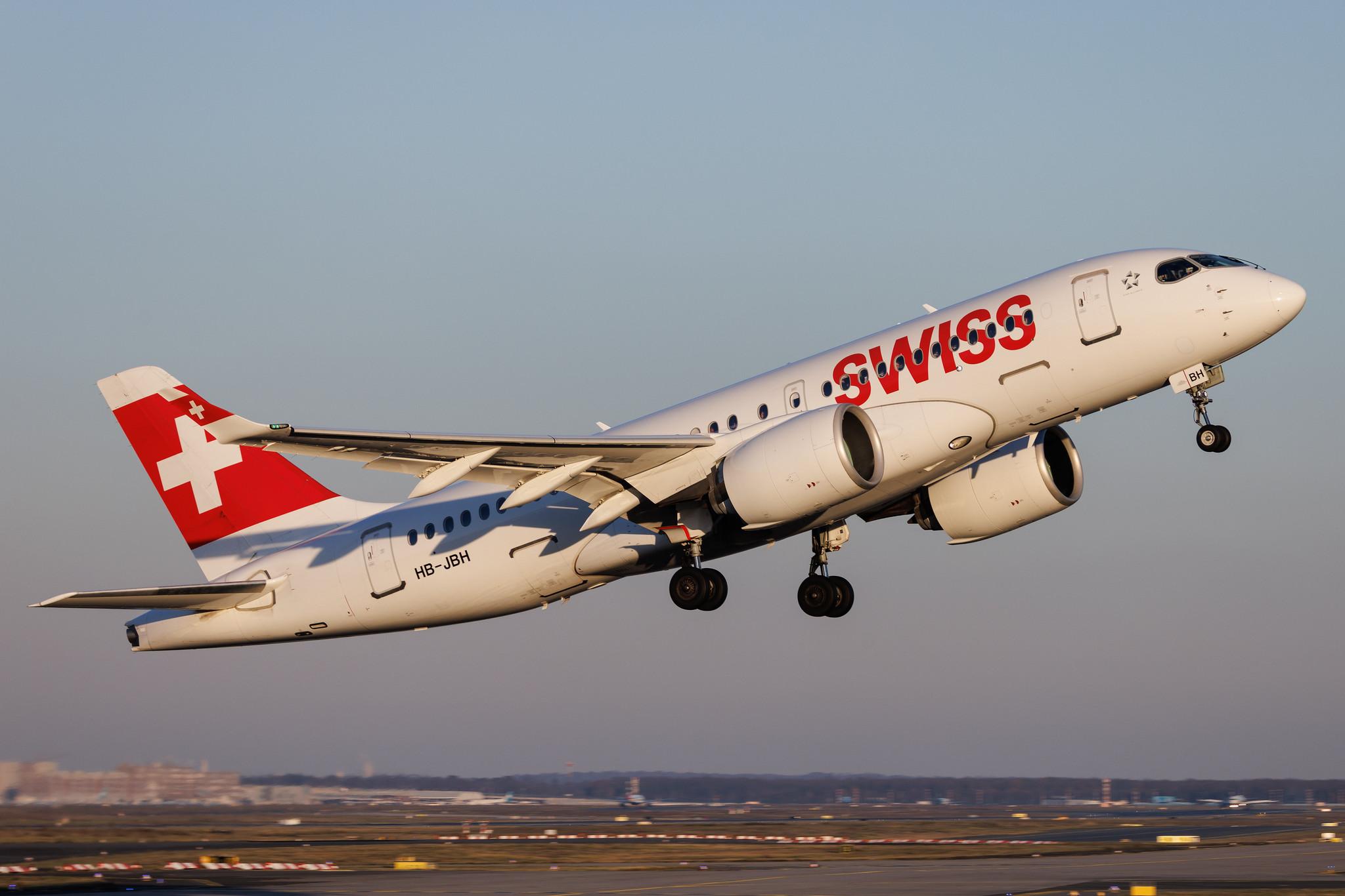 Frankfurt Airport: Swiss (LX / SWR) | Airbus A220-100 BCS1 | HB-JBH | MSN 50017