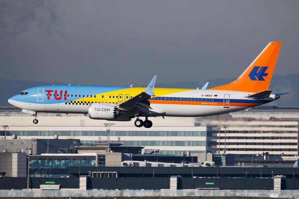 Frankfurt Airport: TUI (X3 / TUI) | Livery: 50 Years Hapag Lloyd Livery | Operator: TUI fly | Boeing 737 MAX 8 B38M | D-AMAH | MSN 44629