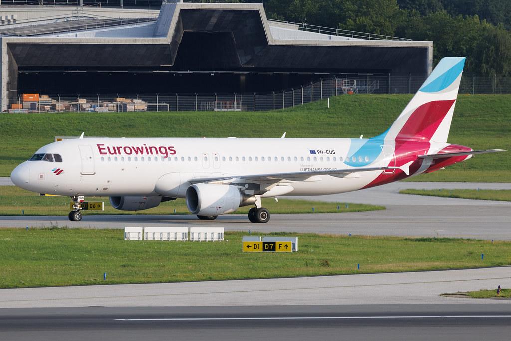 Hamburg Airport: Eurowings (EW / EWG) | Operator: Eurowings Europe | Airbus A320-214 A320 | 9H-EUS | MSN 04161