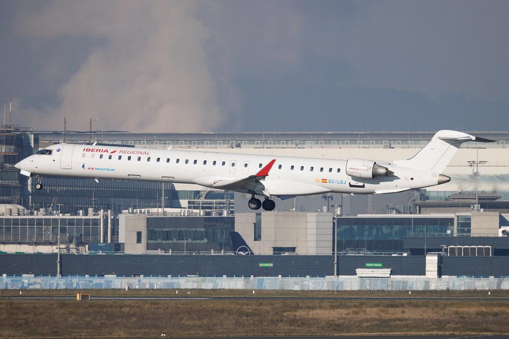 Frankfurt Airport: Iberia Regional (IB / IBE) | Operator: Air Nostrum | Mitsubishi CRJ-1000 CRJX | EC-LOJ | MSN 19018