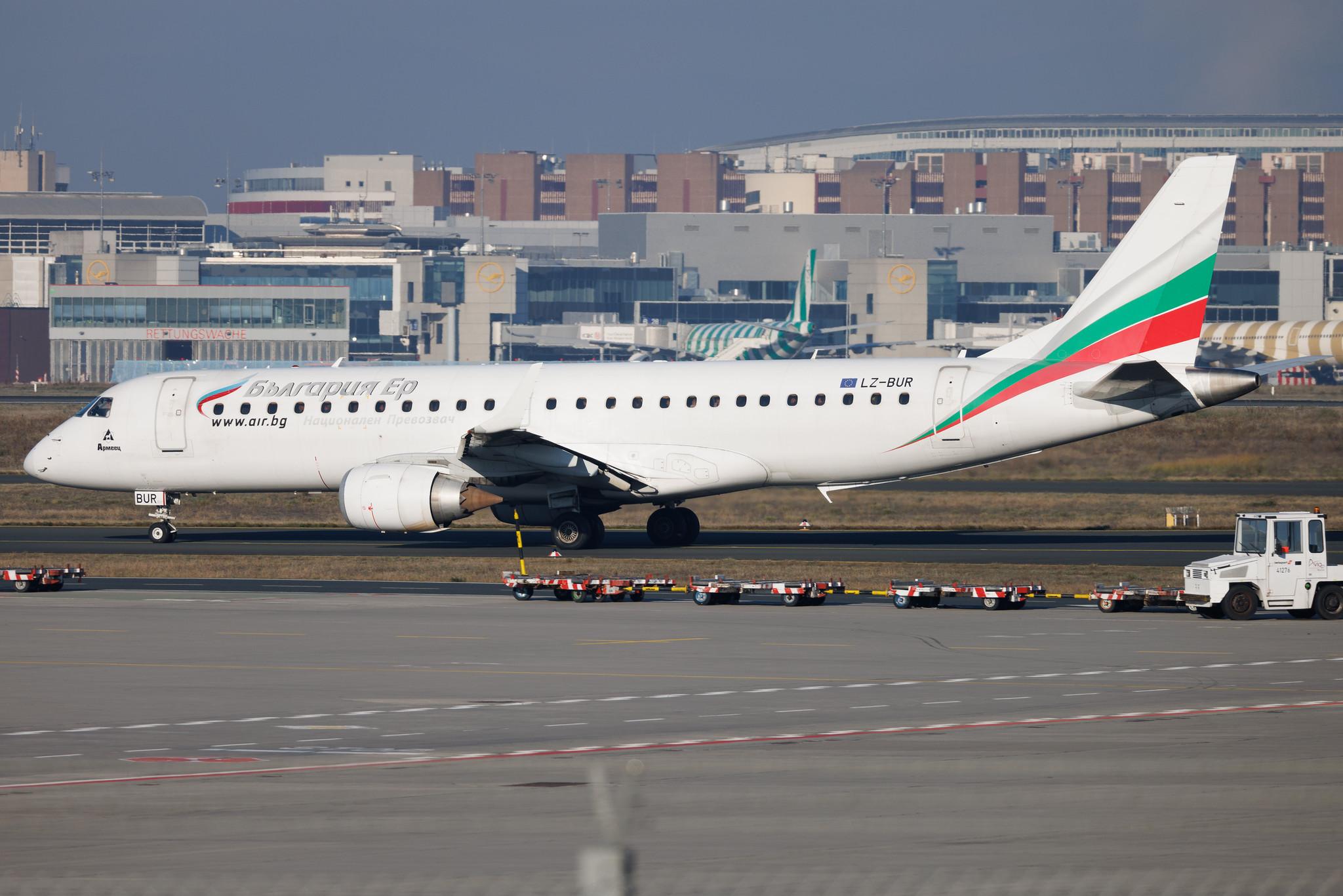 Frankfurt Airport: Bulgaria Air (FB / LZB) | Embraer E190STD E190 | LZ-BUR | MSN 19000551