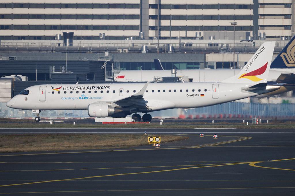Frankfurt Airport: German Airways (ZQ / GER) | Embraer E190AR E190 | D-AGMP | MSN 19000329