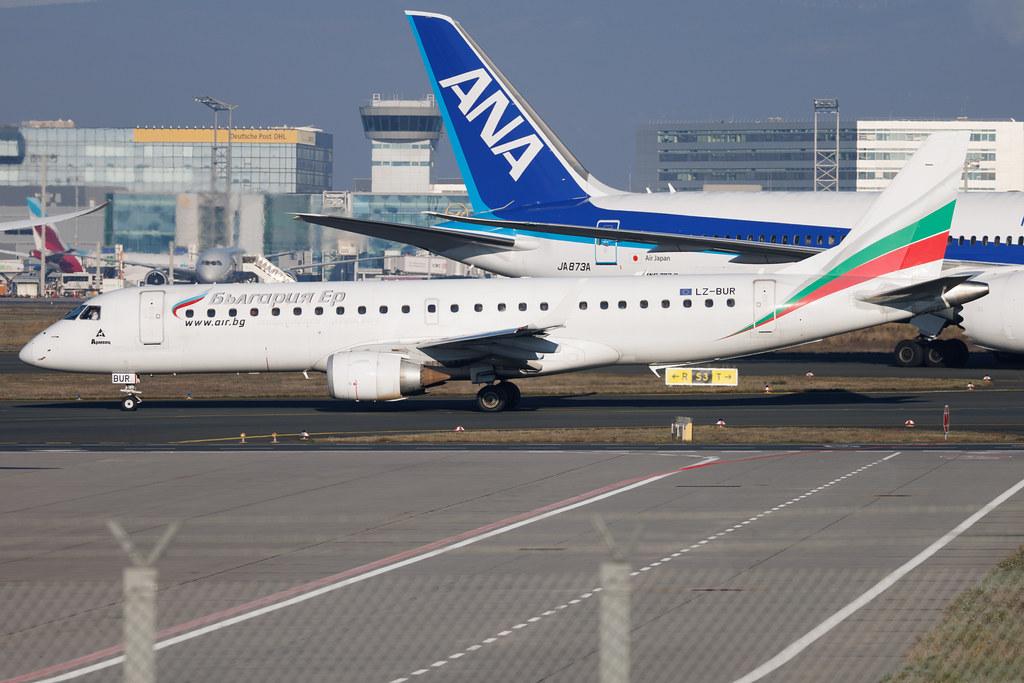 Frankfurt Airport: Bulgaria Air (FB / LZB) | Embraer E190STD E190 | LZ-BUR | MSN 19000551