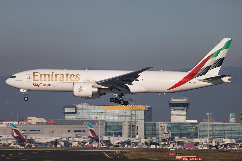 Frankfurt Airport: Emirates SkyCargo (EK / UAE) | Operator: Emirates | Boeing 777-F B77L | A6-EFY | MSN 68620