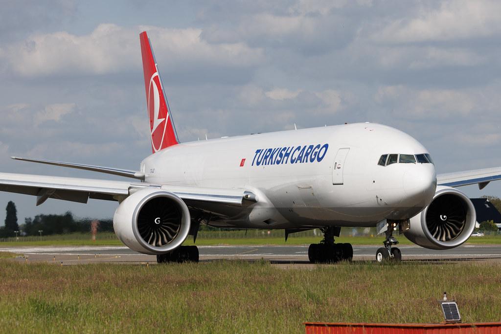 Maastricht Aachen Airport: Turkish Cargo (TK / THY) | Operator: Turkish Airlines | Boeing 777-F B77L | TC-LJZ | MSN 70427