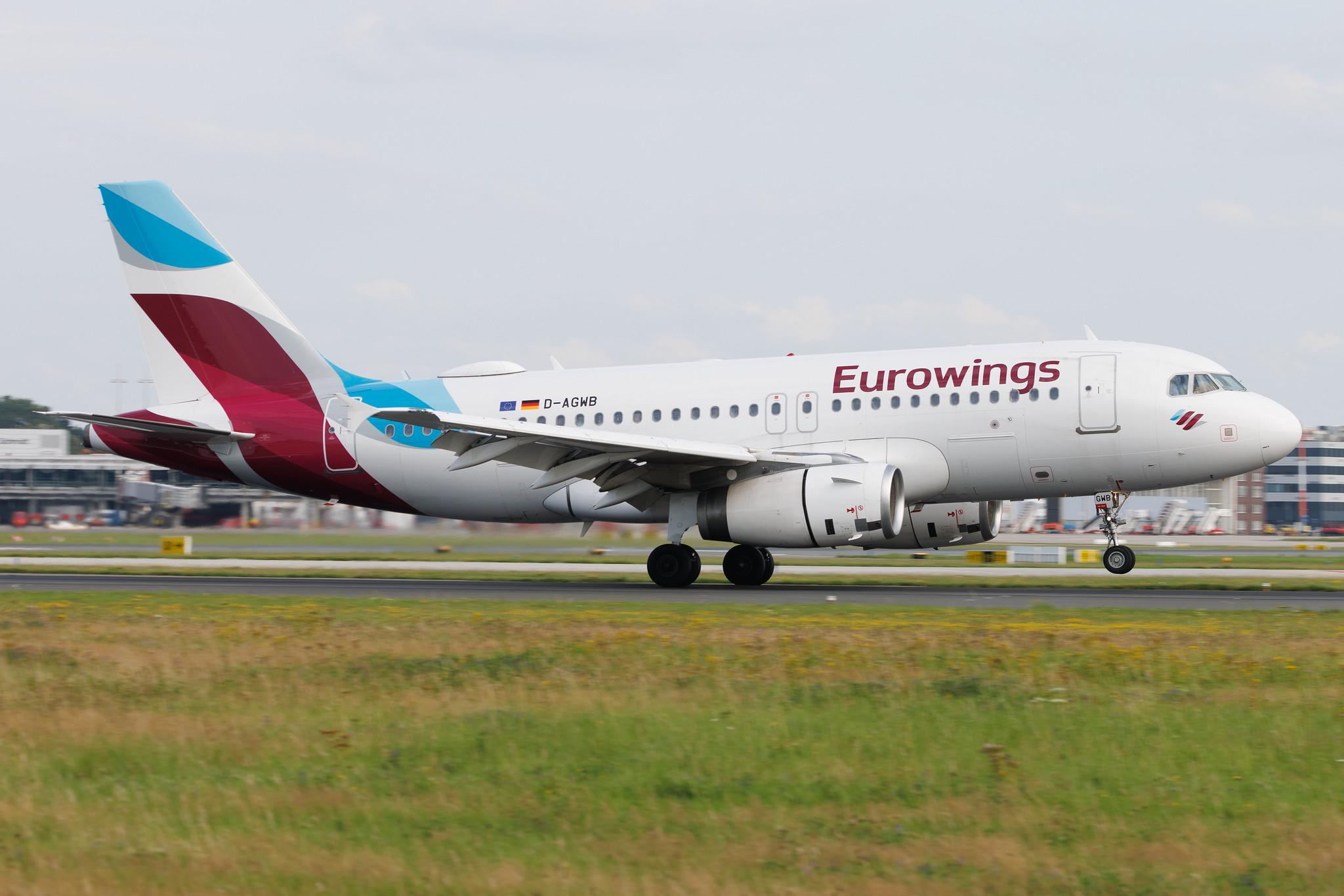 Hamburg Airport: Eurowings (EW / EWG) | Airbus A319-132 A319 | D-AGWB | MSN 2833