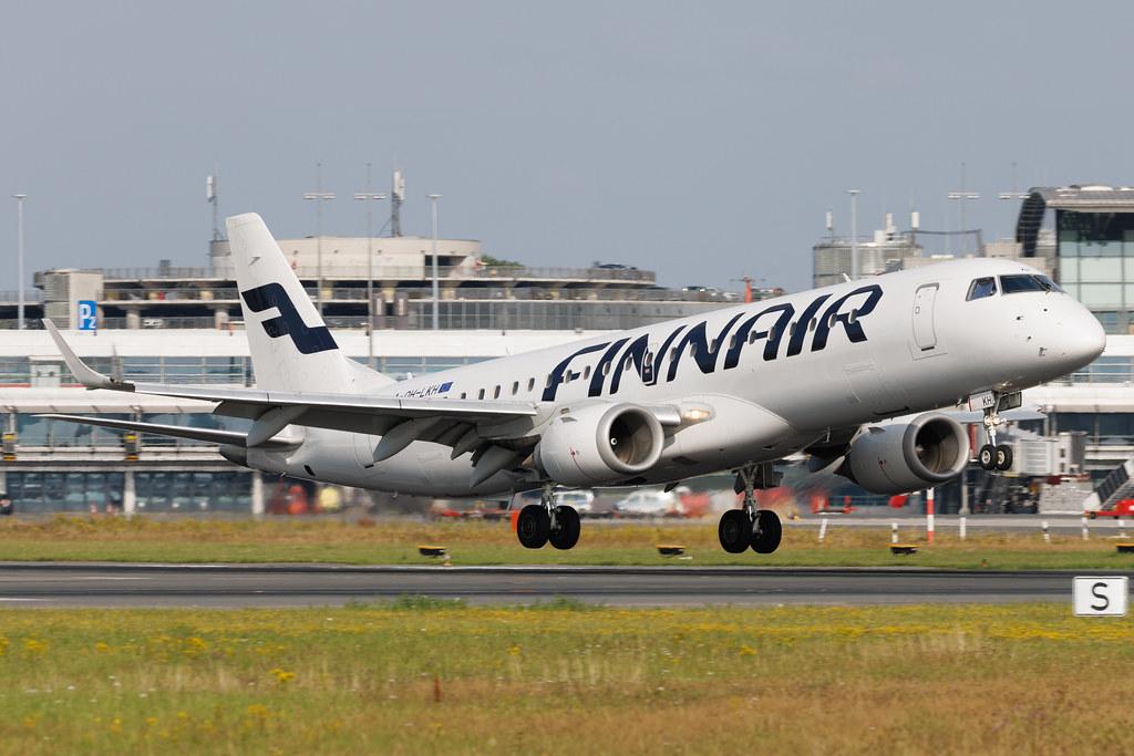 Hamburg Airport: Finnair (AY / FIN) | Operator: NORRA | Embraer E190LR E190 | OH-LKH | MSN 19000086