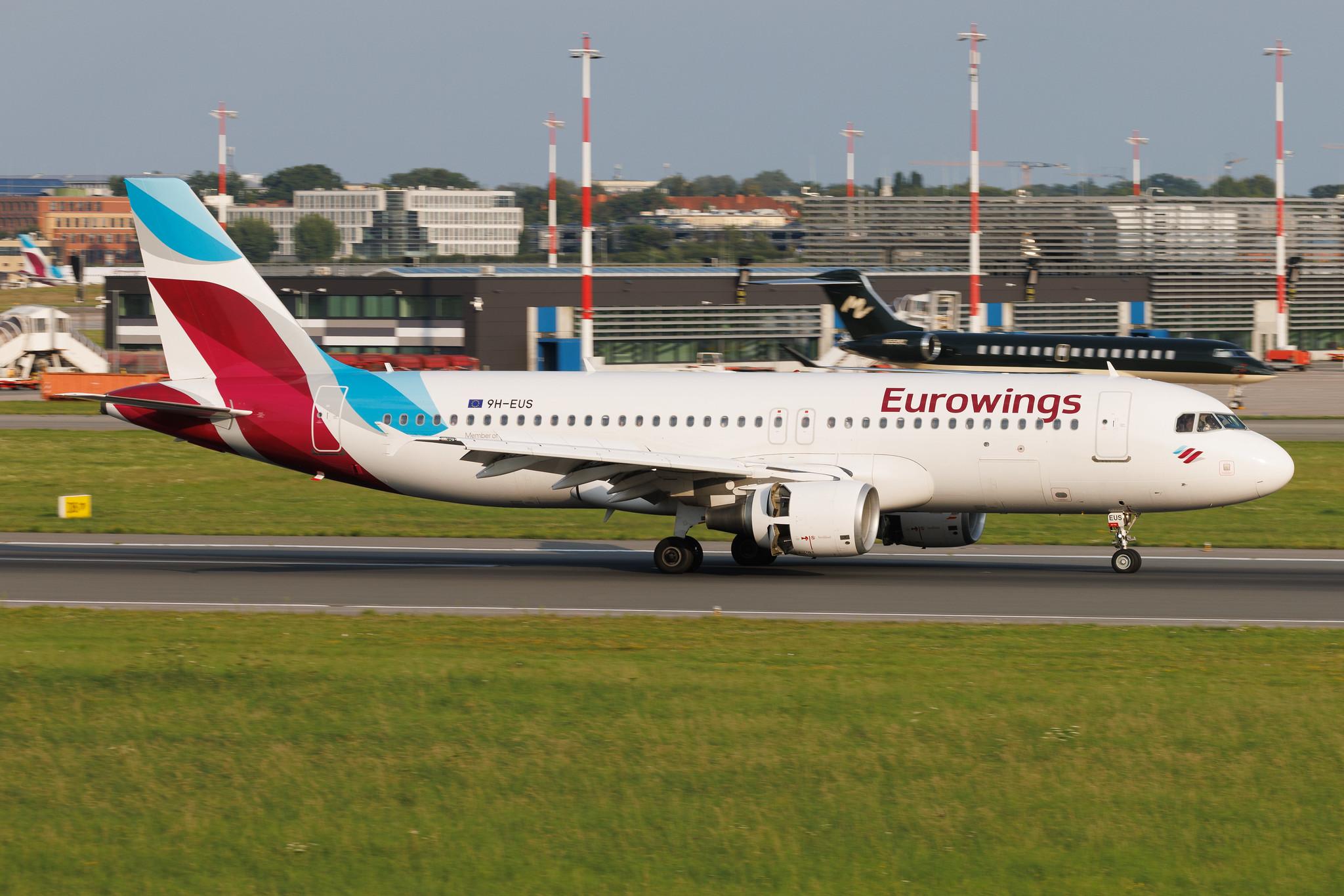 Hamburg Airport: Eurowings (EW / EWG) | Operator: Eurowings Europe | Airbus A320-214 A320 | 9H-EUS | MSN 04161