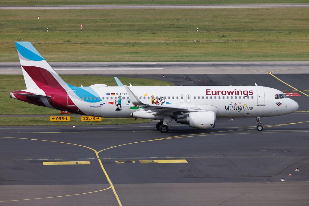 Düsseldorf Airport: Eurowings (EW / EWG) | Livery: Salzburger Land Livery | Airbus A320-214 A320 | D-AEWP | MSN 7377