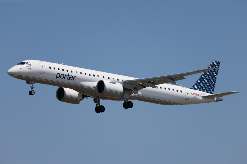 Los Angeles International Airport: Porter (P3 / PTR) | Operator: Porter Airlines Canada | Embraer E195-E2 E295 | C-GKQZ | MSN 19020100