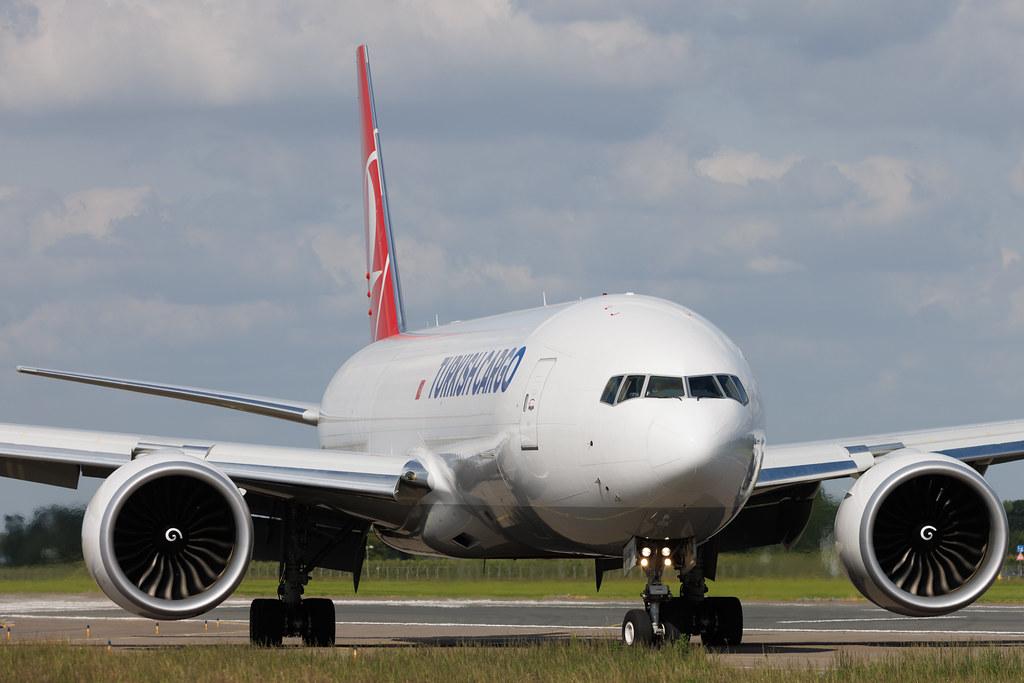 Maastricht Aachen Airport: Turkish Cargo (TK / THY) | Operator: Turkish Airlines | Boeing 777-F B77L | TC-LJZ | MSN 70427