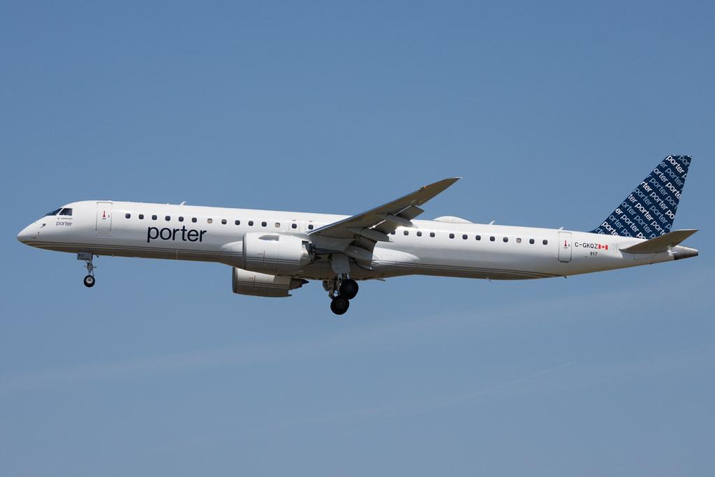 Los Angeles International Airport: Porter (P3 / PTR) | Operator: Porter Airlines Canada | Embraer E195-E2 E295 | C-GKQZ | MSN 19020100