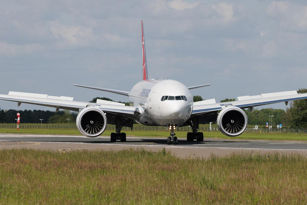 Maastricht Aachen Airport: Turkish Cargo (TK / THY) | Operator: Turkish Airlines | Boeing 777-F B77L | TC-LJZ | MSN 70427