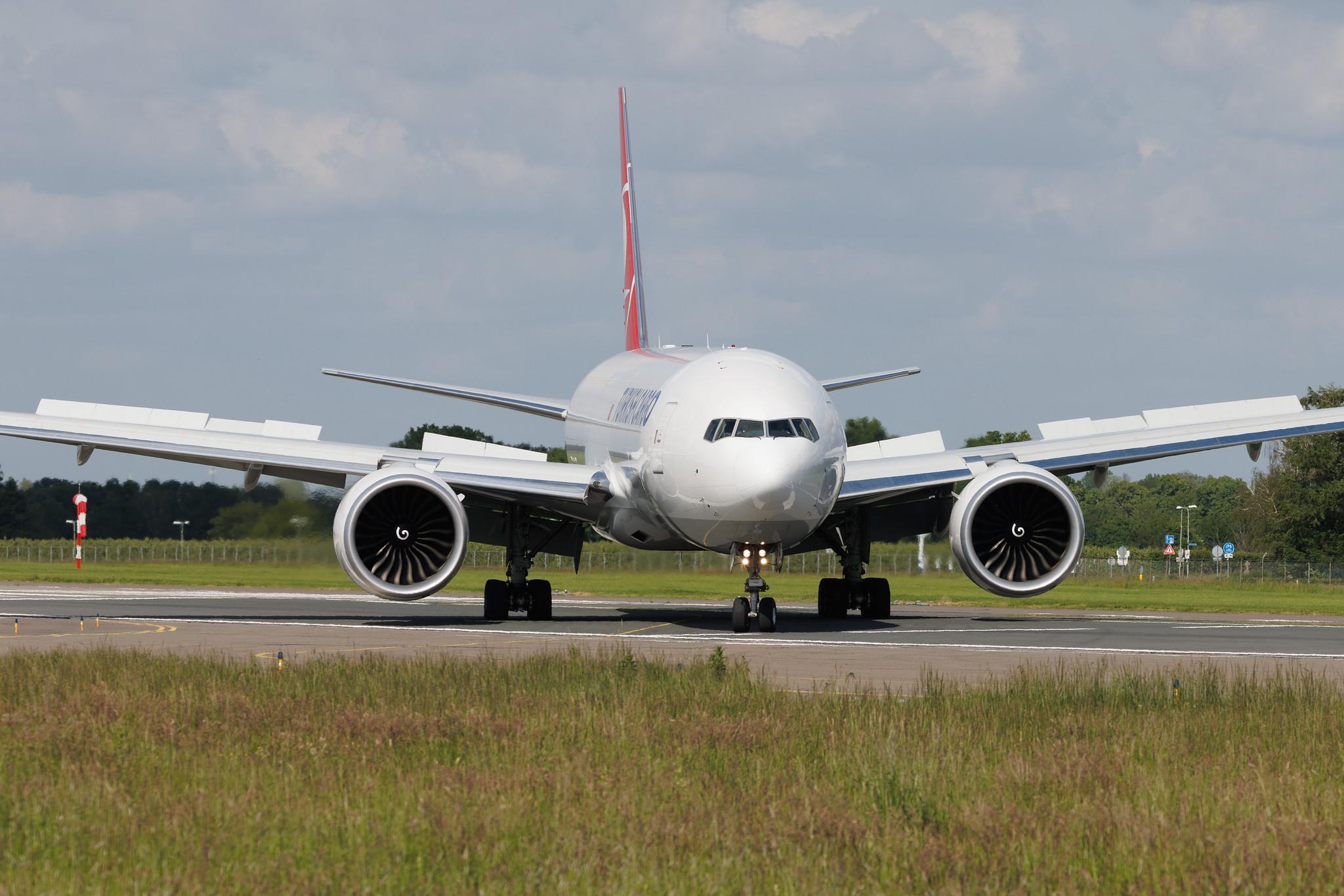 Maastricht Aachen Airport: Turkish Cargo (TK / THY) | Operator: Turkish Airlines | Boeing 777-F B77L | TC-LJZ | MSN 70427