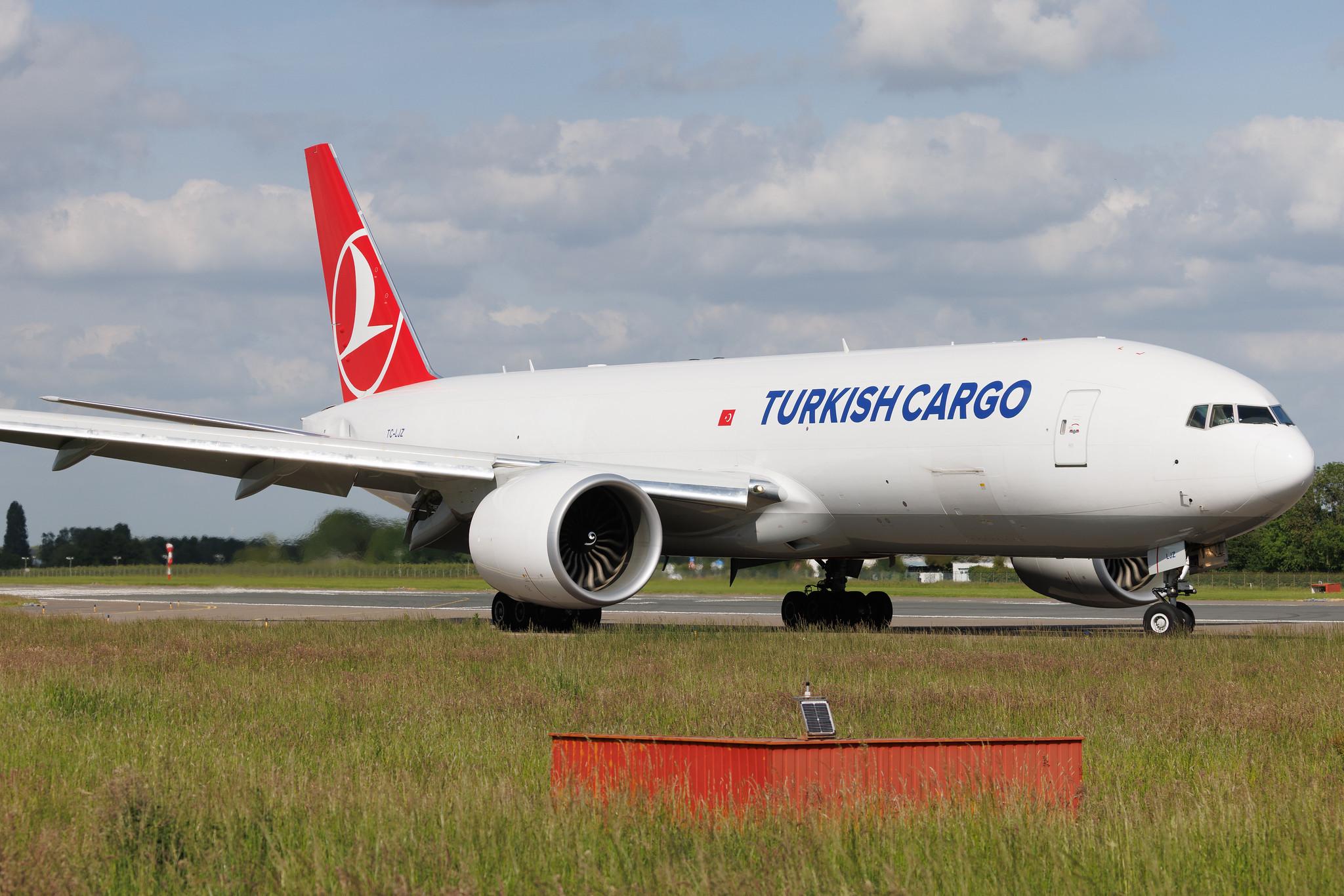 Maastricht Aachen Airport: Turkish Cargo (TK / THY) | Operator: Turkish Airlines | Boeing 777-F B77L | TC-LJZ | MSN 70427