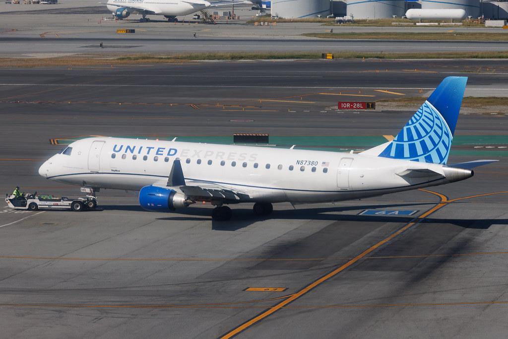 San Francisco International Airport: United Express (UA / UAL) | Operator: SkyWest Airlines | Embraer E175LL E75L | N87380 | MSN 17000881