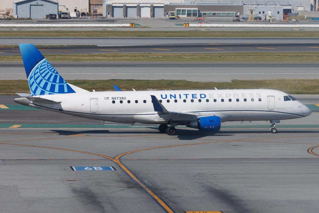 San Francisco International Airport: United Express (UA / UAL) | Operator: SkyWest Airlines | Embraer E175LL E75L | N87380 | MSN 17000881