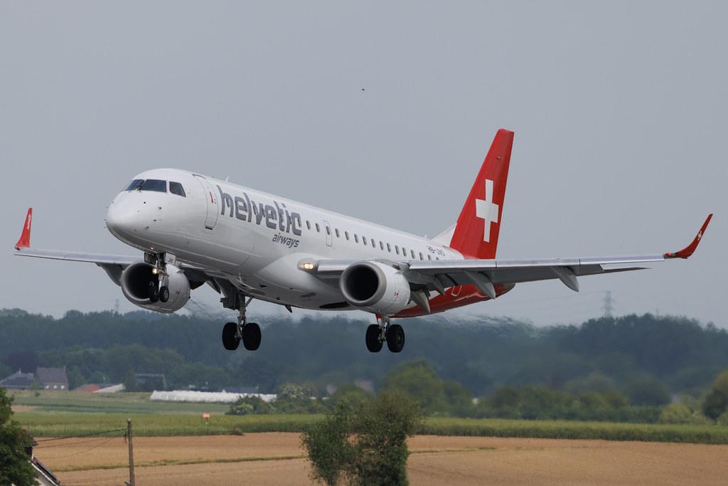Brussels Airport: Helvetic Airways (2L / OAW) | Embraer E190LR E190 | HB-JVO | MSN 19000294