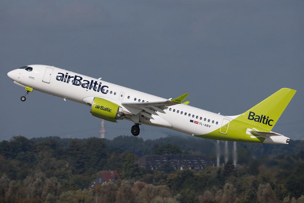 Düsseldorf Airport: Air Baltic (BT / BTI) | Airbus A220-300 BCS3 | YL-ABV | MSN 55286