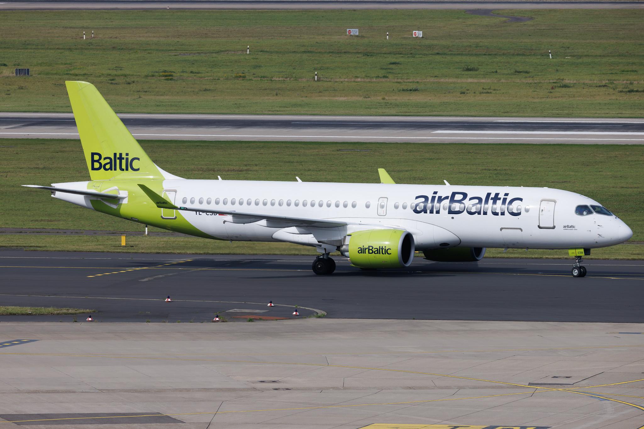 Düsseldorf Airport: Air Baltic (BT / BTI) | Airbus A220-300 BCS3 | YL-CSB | MSN 55004