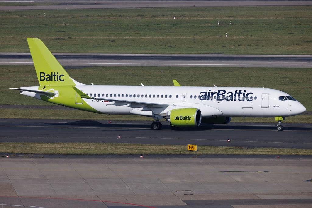 Düsseldorf Airport: Air Baltic (BT / BTI) | Airbus A220-300 BCS3 | YL-ABV | MSN 55286