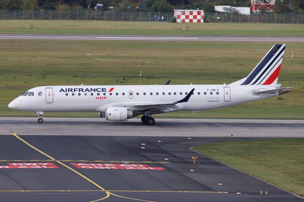 Düsseldorf Airport: Air France (AF / AFR) | Operator: Air France Hop | Embraer E190LR E190 | F-HBLA | MSN 19000051