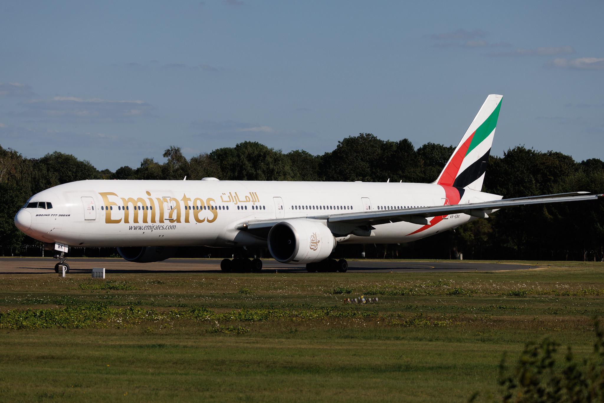 Hamburg Airport: Emirates (EK / UAE) | Boeing 777-31H(ER) B77W | A6-EBK | MSN 34481