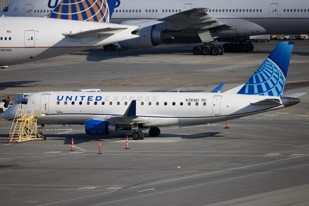 San Francisco International Airport: United Express (UA / UAL) | Operator: SkyWest Airlines | Embraer E175LL E75L | N78361 | MSN 17000855