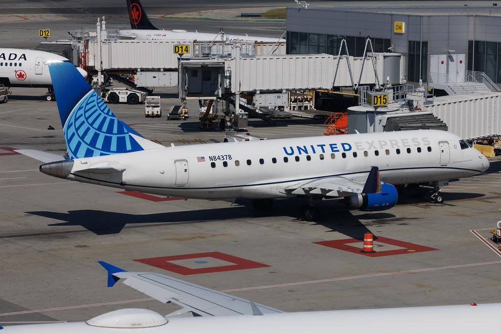 San Francisco International Airport: United Express (UA / UAL) | Operator: SkyWest Airlines | Embraer E175LL E75L | N84378 | MSN 17000878
