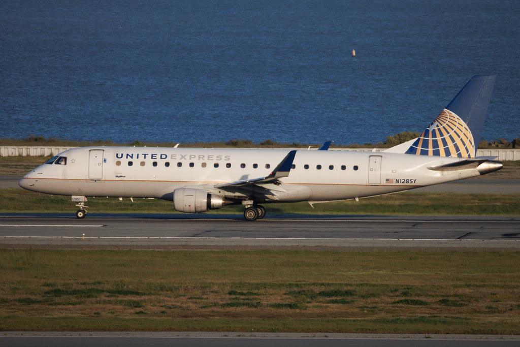 San Francisco International Airport: United Express (UA / UAL) | Operator: SkyWest Airlines | Embraer E175LR E75L | N128SY | MSN 17000445
