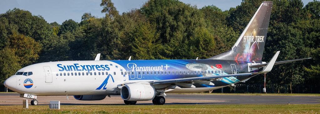 Hamburg Airport: SunExpress (XQ / SXS) | Livery: Paramount+ Star Trek Livery | Boeing 737-8MA B738 | TC-SPO | MSN 40946