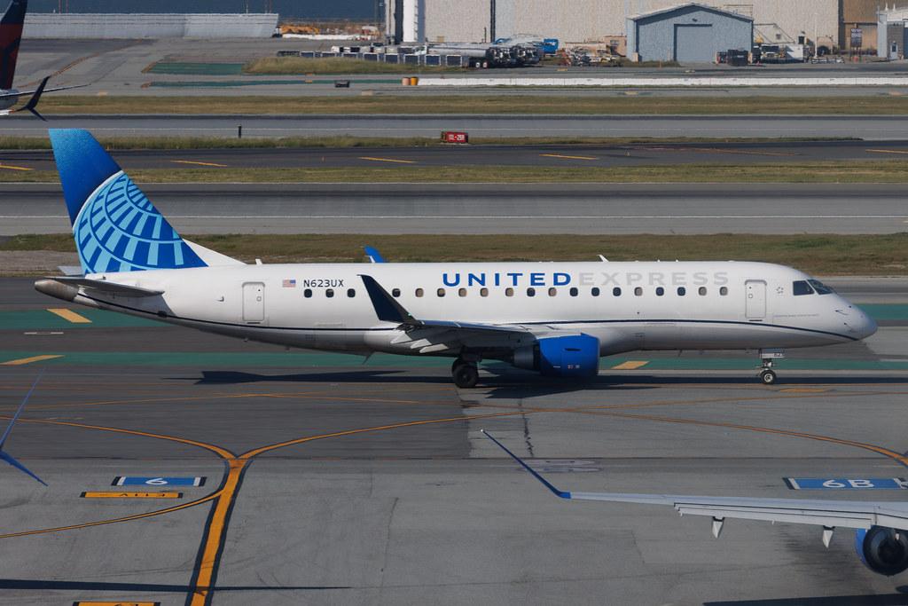 San Francisco International Airport: United Express (UA / UAL) | Operator: SkyWest Airlines | Embraer E175LL E75L | N623UX | MSN 17000830