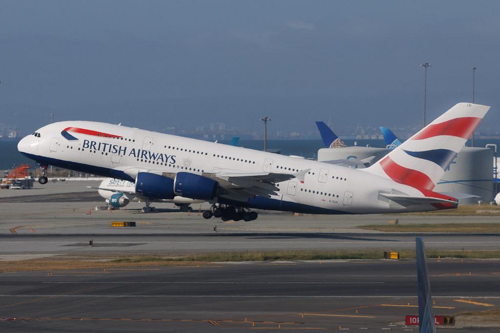 San Francisco International Airport: British Airways (BA / BAW) | Airbus A380-841 A388 | G-XLEI | MSN 173