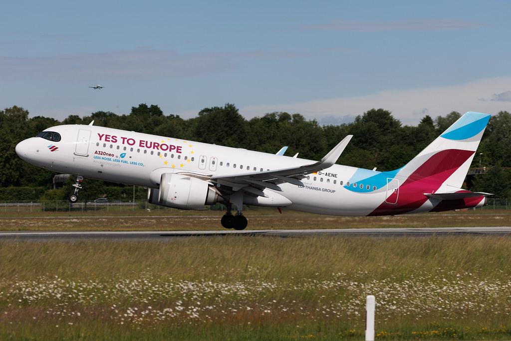 Hamburg Airport: Eurowings (EW / EWG) | Livery: Yes To Europe Livery | Airbus A320-251N A20N | D-AENE | MSN 10932