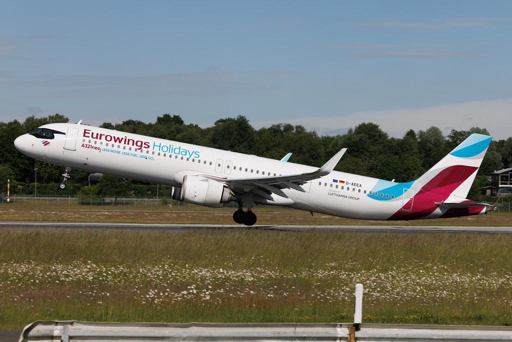 Hamburg Airport: Eurowings (EW / EWG) | Livery: Eurowings Holidays special colours | Airbus A321-251NX A21N | D-AEEA | MSN 11412