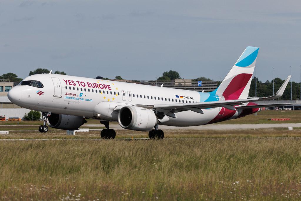 Hamburg Airport: Eurowings (EW / EWG) | Livery: Yes To Europe Livery | Airbus A320-251N A20N | D-AENE | MSN 10932